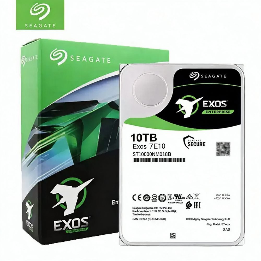 Seagate Exos 7E10 ST10000NM018B 10TB SAS hard drive — main view